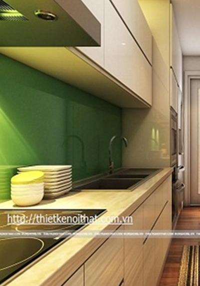  Kính màu ốp bếp đẹp 07