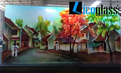 Mẫu tranh kính phong cảnh TKPC07 - Licoglass