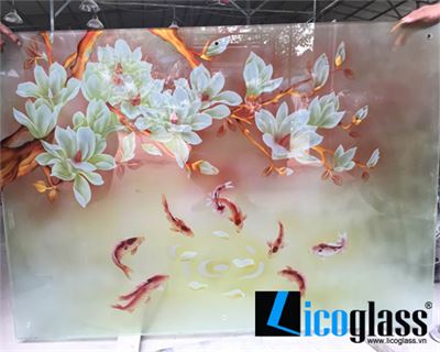 Mẫu tranh kính hoa hiện đại TKH05 - Licoglass